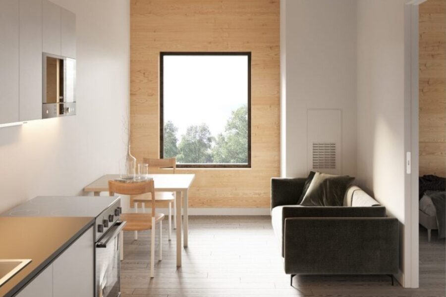 sunny kitchenette interior